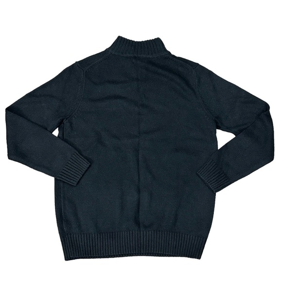 Men’s Croft & Barrow Medium Quarter 1/4 Zip Sweater Black Long Sleeve Cotton NWT - Picture 4 of 10